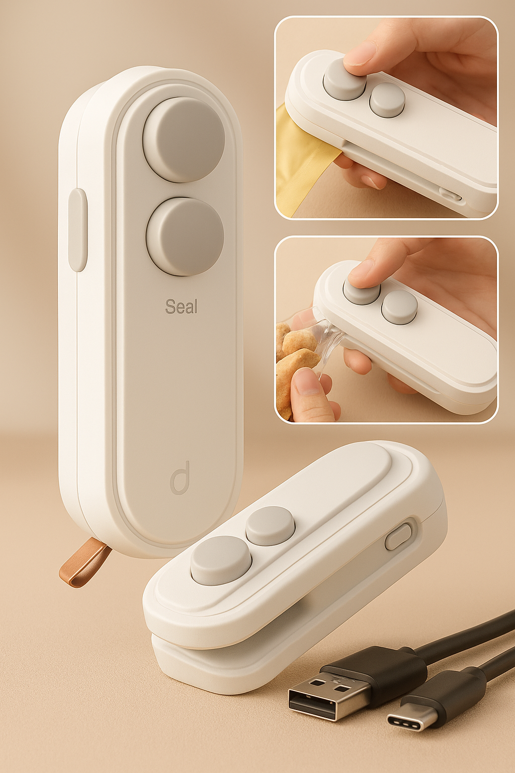 “Mini Snack Sealing Machine – Portable Heat Sealer for Fresh Snacks”