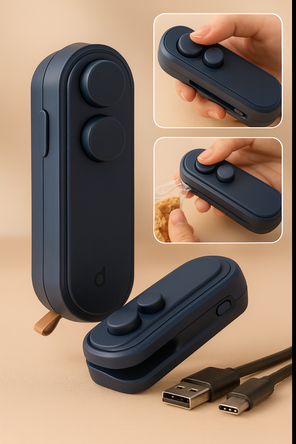 “Mini Snack Sealing Machine – Portable Heat Sealer for Fresh Snacks”